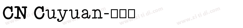 CN Cuyuan字体转换